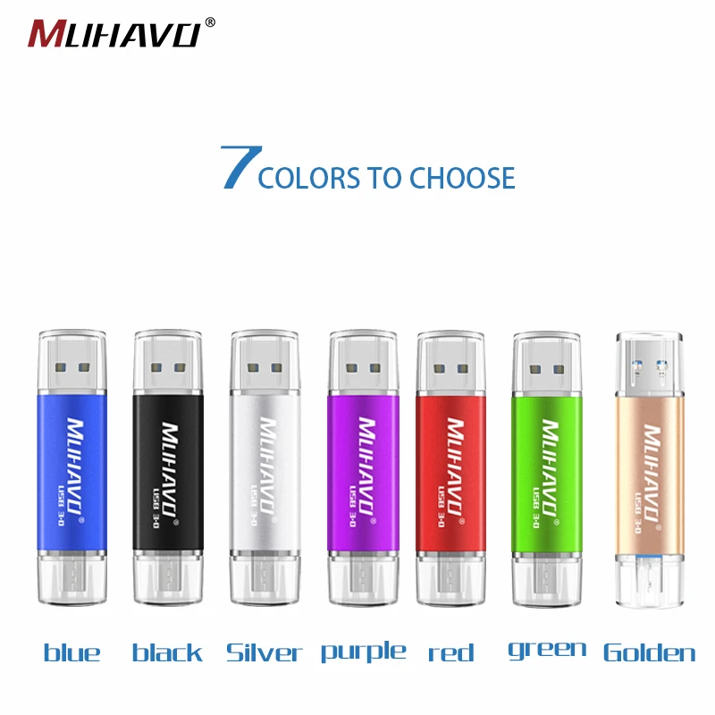 Metal Usb 3.0 pendrive 64gb 32gb 16gb 8gb otg usb stick pen drive 128gb usb flash 3.0 High Speed OTG usb flash drive Custom logo