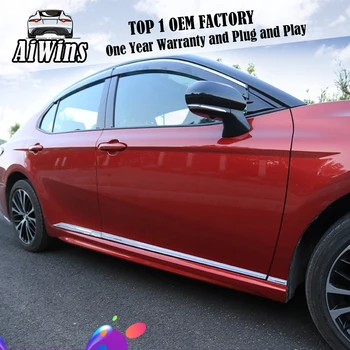 

Car styling For Toyota 8th Camry 18-19 Car cover Collision avoidance protection side body door trim stick strip molding bumper 4
