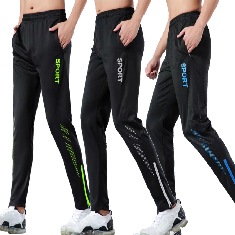 3 Color 5XL Plus Size Running Sport Pants for Men Joggings Sweatpants with Zipper Pockets Football Basketball Training Trousers Running Pants