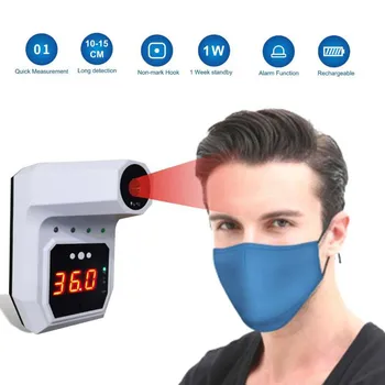 

Non-Contact Infrared Temperature Measurement K9 Forehead Thermometer with Fever Alarm for Office Home Supermarket School 5J