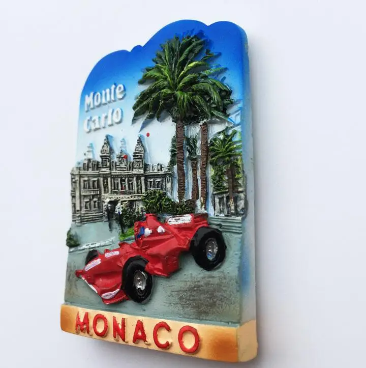 Европа Monaco Monte Carlo магнит на холодильник 3D магнитный стикер на холодильник F1 гоночный трек Путешествия Подарочные сувениры украшения