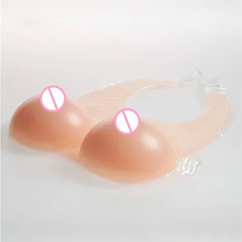 

New 1800g Realistic Silicone Breast Forms with Shoulder Straps for Transvestite Drag Queen Crossdresser Shemale Cosplay Breast
