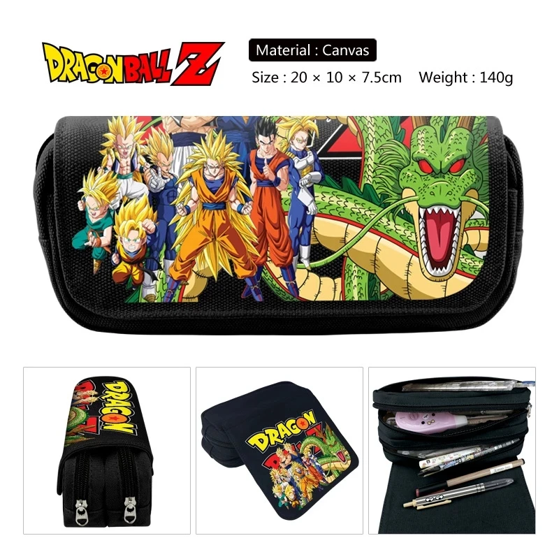 Estuche para de Dragon Ball Z Son Goku, estuche escolar para estudiantes, figura de acción Anime, Tortuga, bolígrafo con cremallera, bolsa de estudio para niños, regalo de cumpleaños|Figuras de acción| -