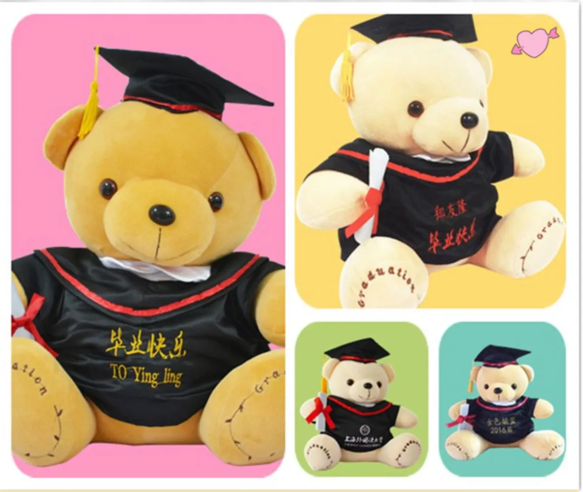 

Cha Graduation Season Gift Dr. Bear Doll Trencher Cap Cartoon Bear University Graduation Souvenirs