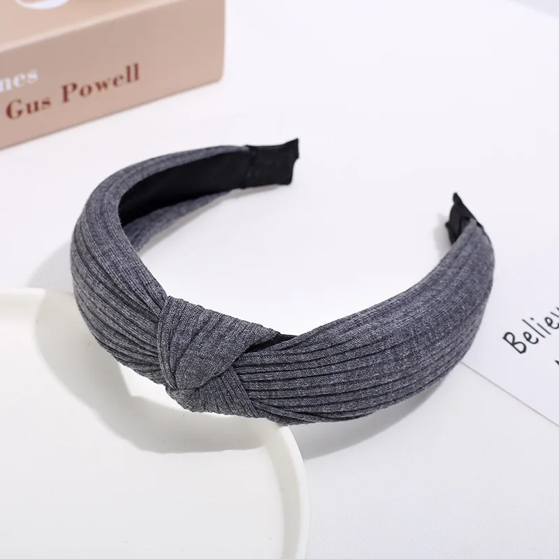 New Solid Color Headband Knot Hair Hoop for Women Simple Cotton Fabric Cross Pearl Girls Hairband Make Up Hair Accessories FG070 hair barrettes for adults Hair Accessories