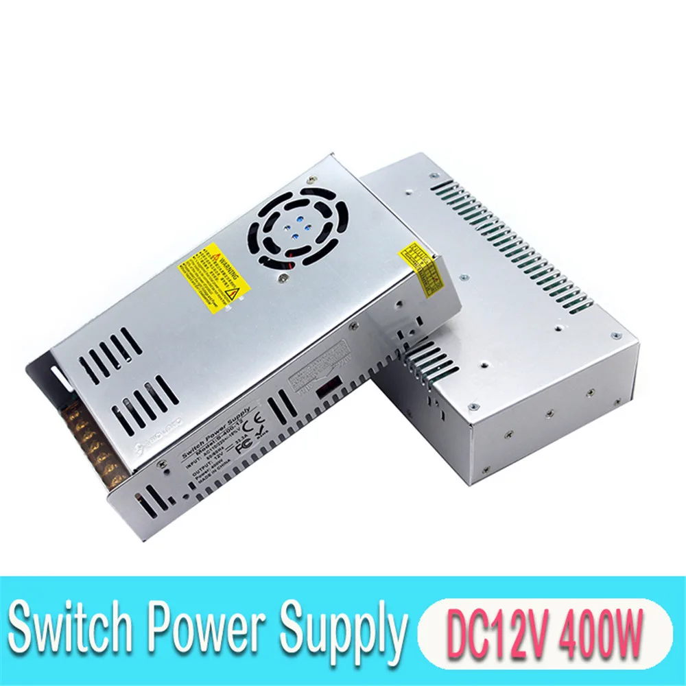 

Regulated Dc Power Supply 12V 33A 400W Switch Driver Transformer AC To DC12V SMPS for LED Strip Lighting 3D Printer Monitor CCTV