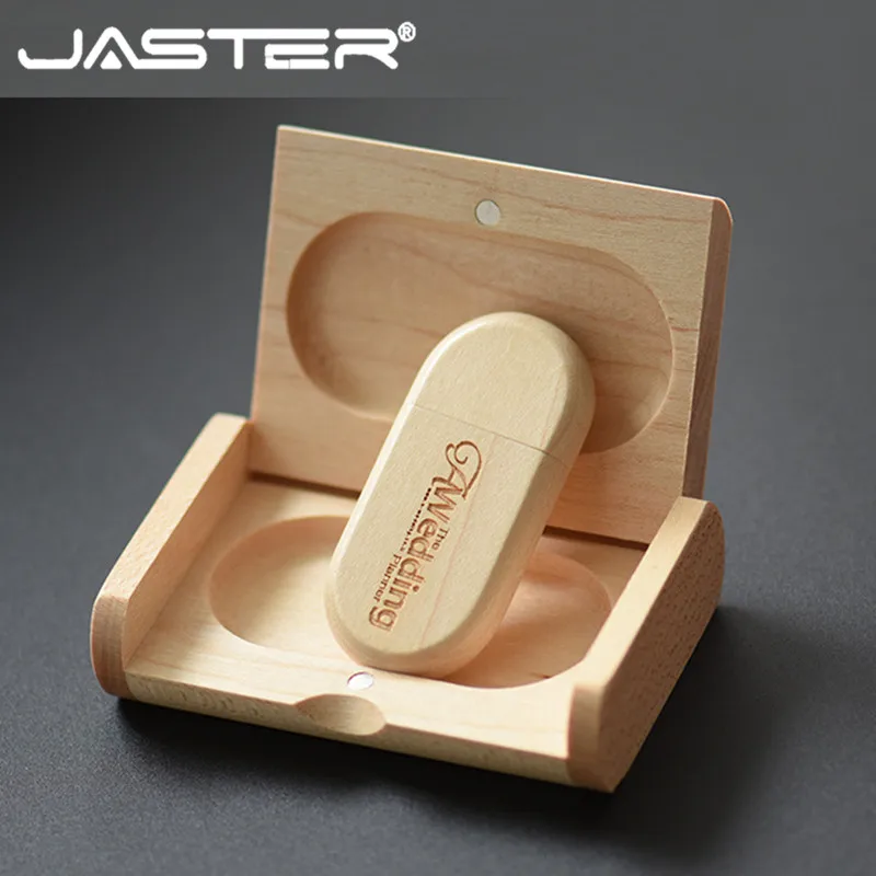 Usb флеш накопитель JASTER в деревянной коробке с логотипом на заказ 4 ГБ 8 16 32 ГБ|USB