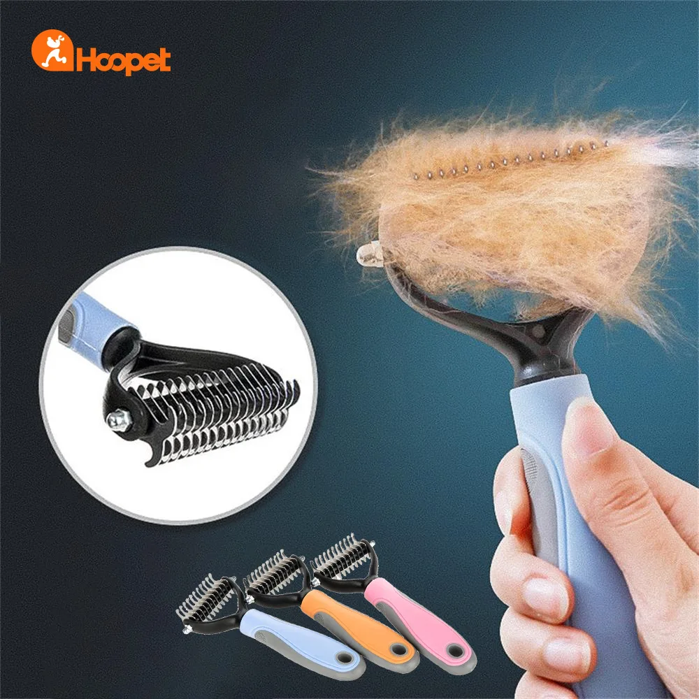 

Pet Hair Unknotting Comb Cat Comb Dog Large Comb Steel Comb Hoopet Pet Supplies