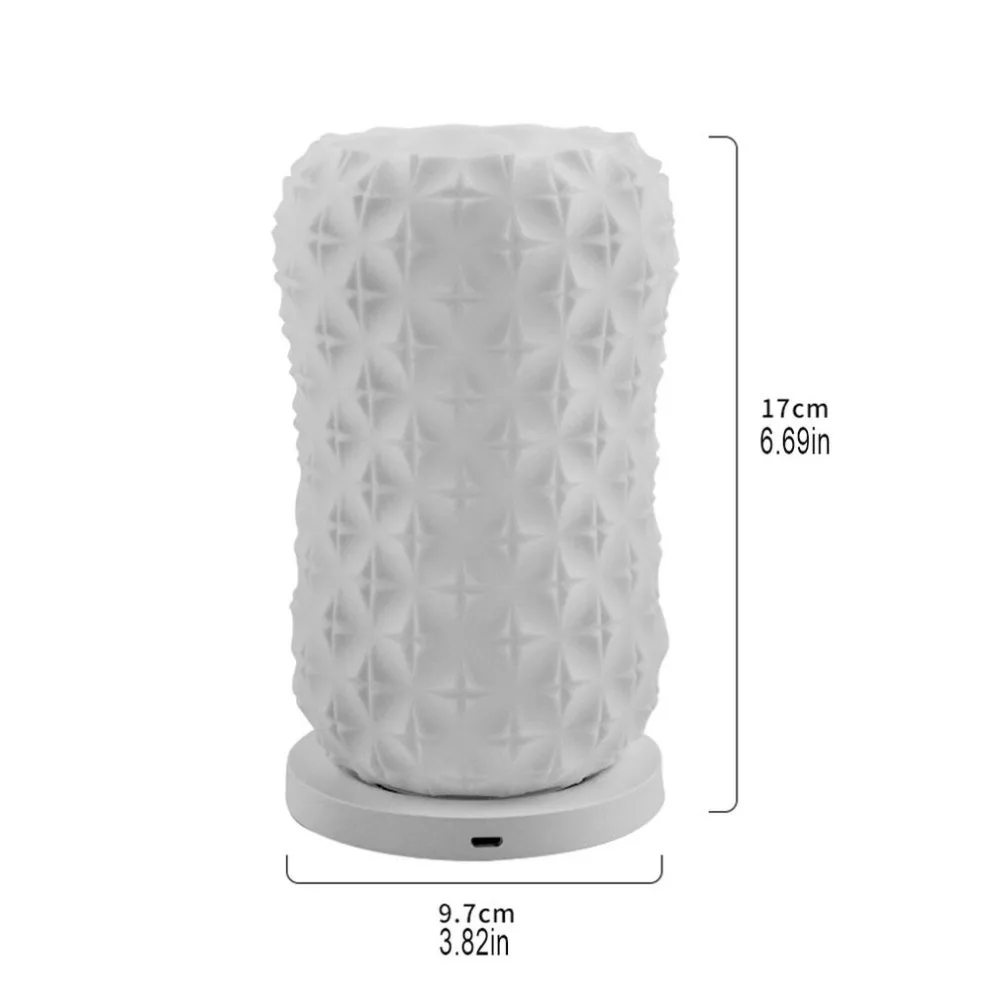 Креативная Настольная лампа с зарядкой от Usb 3D печатью, светодиодный светильник для спальни, современный минималистичный трехцветный