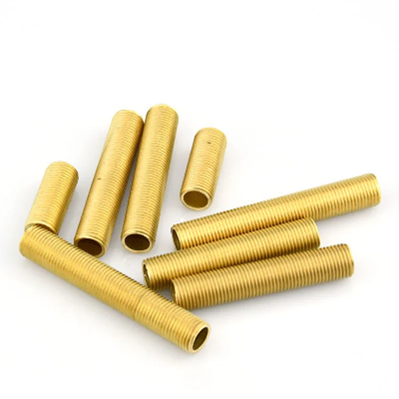 2PCS Brass Dental tube Full tooth Copper Threaded tube Hollow Lighting Connect Thread bar 15-40mm Length M10 | Обустройство дома