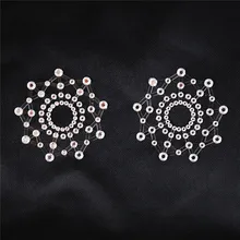 1 пара, бюстгальтер для груди в форме цветка, блестящий клей, эротическое белье, наклейки на соски, молочная паста для сексуальных женщин