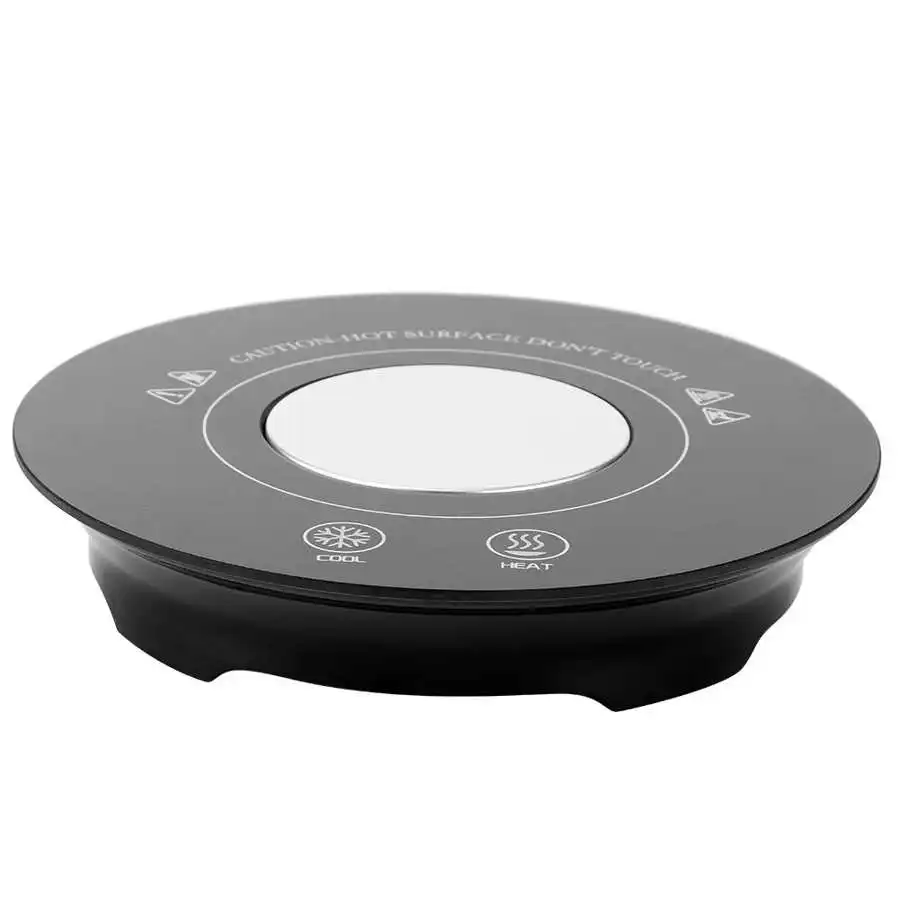 

USB Electric Heating Cooling Coaster Cup Mat for Home Office Use Black Intelligent Waterproof Cup Cooler Quickly Freezing Cooler