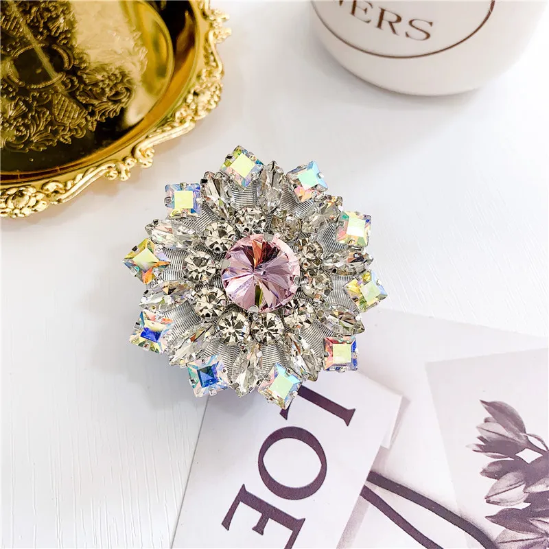 New Korean Mobile Phone Rhinestone Holder Luxury High-end Glittering Gem Mobile Phone Case Decoration Sticker Crystal Holder best phone stand Holders & Stands