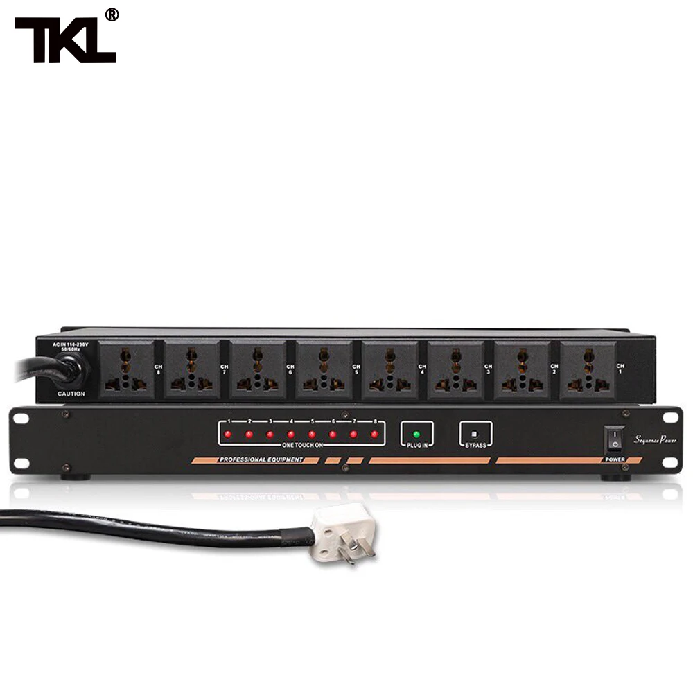 

TKL D8 8Ch Power sequence Automatic Air switch power strip bar Effectively protect the switch improve stability