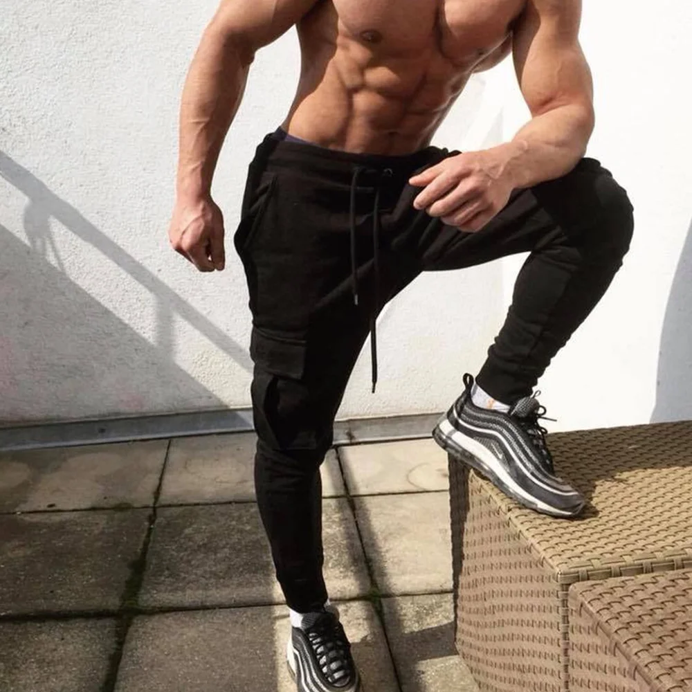 Sweatpants Men's Casual Jogger Pants Running Sweatpants Gym Fitness Workout Track pants Male Sports Cotton Camouflage Multi-pocket Trousers running track pants