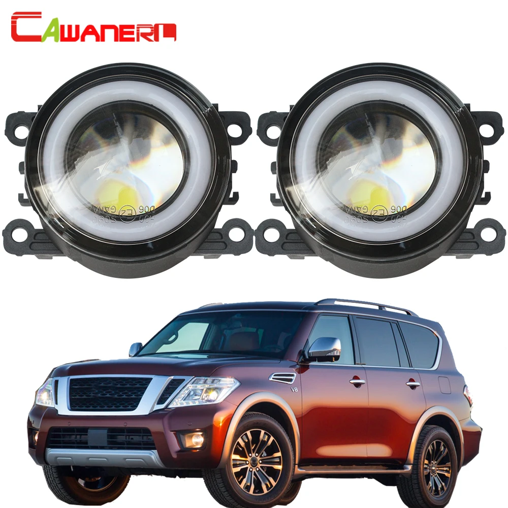 

Cawanerl для Nissan Armada 2003-2008 Автомобильный светодиодный противотуманный светильник Ангел глаз Дневной ходовой огонь DRL H11 3000LM 12V аксессуары 2 предмета в комплекте
