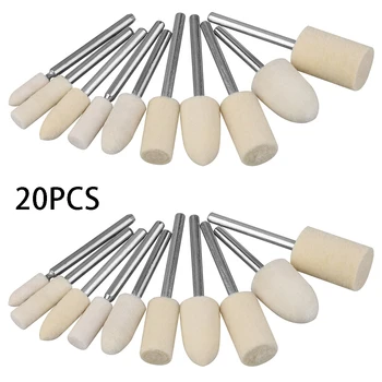 

20Pcs/Set Felt Polishing Felt Polishing Buffing Wheel Rotary Accessory