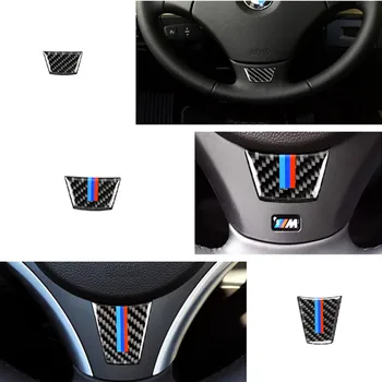 

Steering Wheel Panel Emblem Decal Decoration Carbon Fiber Steering Wheel Car Sticker for BMW E90 E95 3 Series 05-12 Car Styling