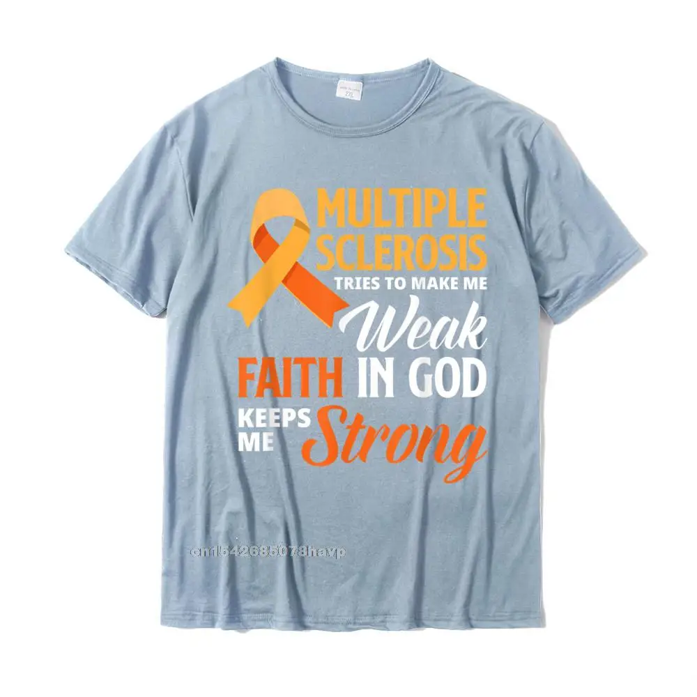 Design Normal Crew Neck T Shirts VALENTINE DAY Tops Tees Short Sleeve for Men 2021 Newest Pure Cotton Printed T-Shirt Multiple Sclerosis Faith God Jesus Multiple Sclerosis T-Shirt__21419. light