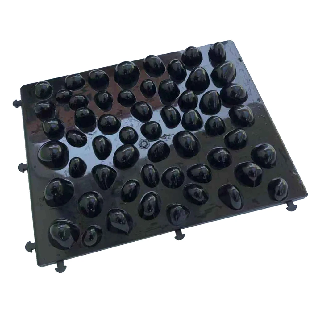 14 ''x 11'' галька подушка для массажа ног Фитнес игра циркуляция рефлексотерапия коврик для акупунктурного массажа ног коврик, подарок для мамы папы - Цвет: Black