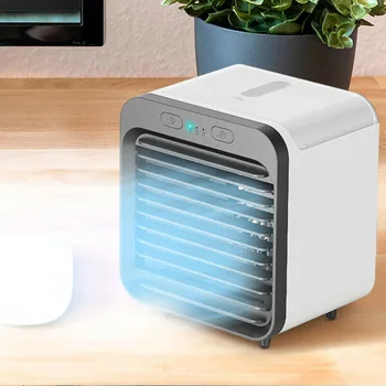 

Portable USB Mini Rechargeable Water-cooled Air Conditioner Desktop Cooler Fan 3-gear Speed Adjustable for Outdoor Home Fan