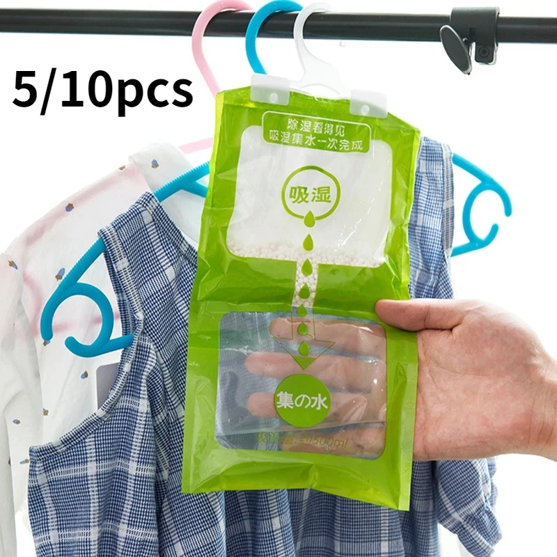 5/10 pcs Moisture Household Wardrobe Absorbent Bag Family Use Hanging