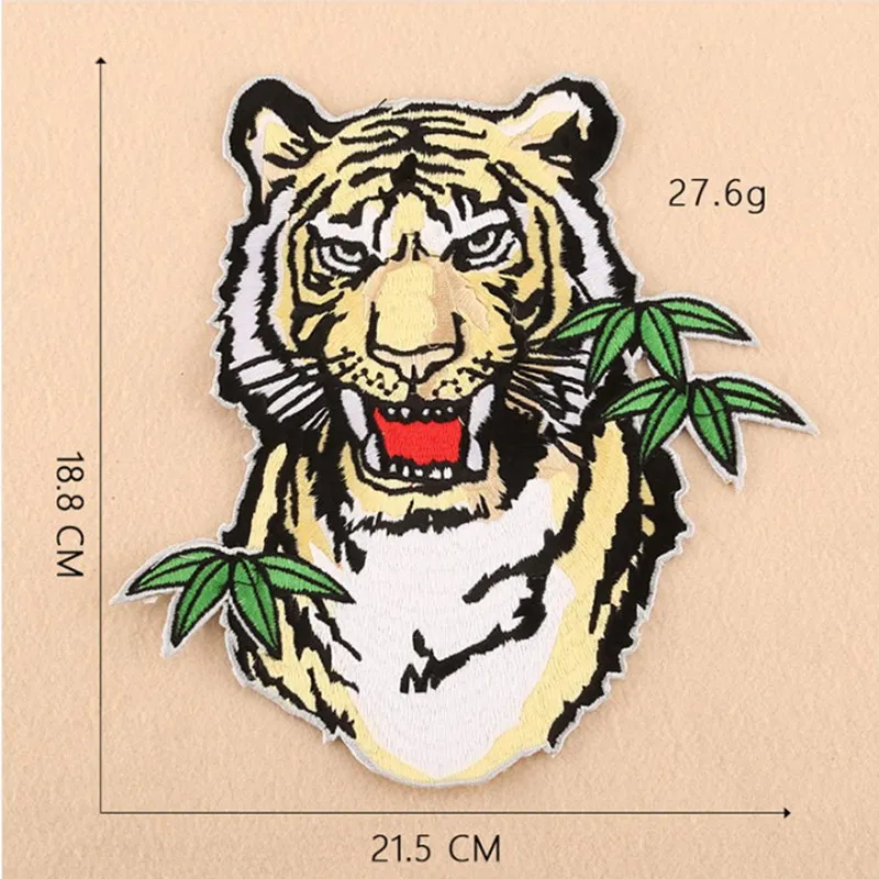 

Tiger Head Embroidery Cloth Patch Large Size Patch For Garment Accessories