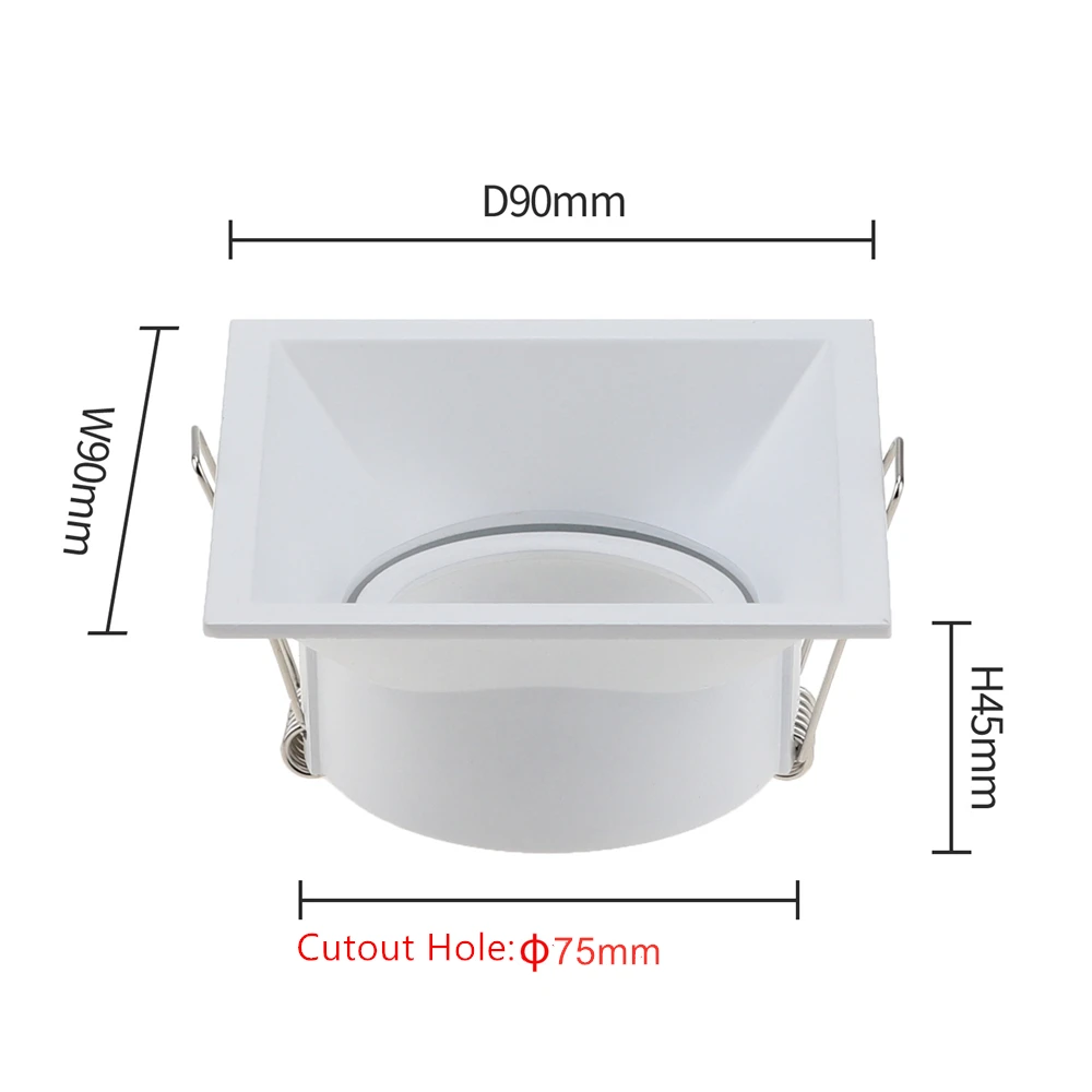 downlight led [DBF]Anti Glare Recessed Ceiling Lighting Frame LED Downlights Fitting GU5.3 GU10 MR16 Without Bulb Changeable Base Socket Light bathroom downlights Downlights