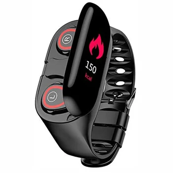 

M1 2 in 1 AI Smart Watch with Bluetooth Earphone Heart Rate Blood Pressure Call Reminder Smart Bracelet Monitor Smart Wristband