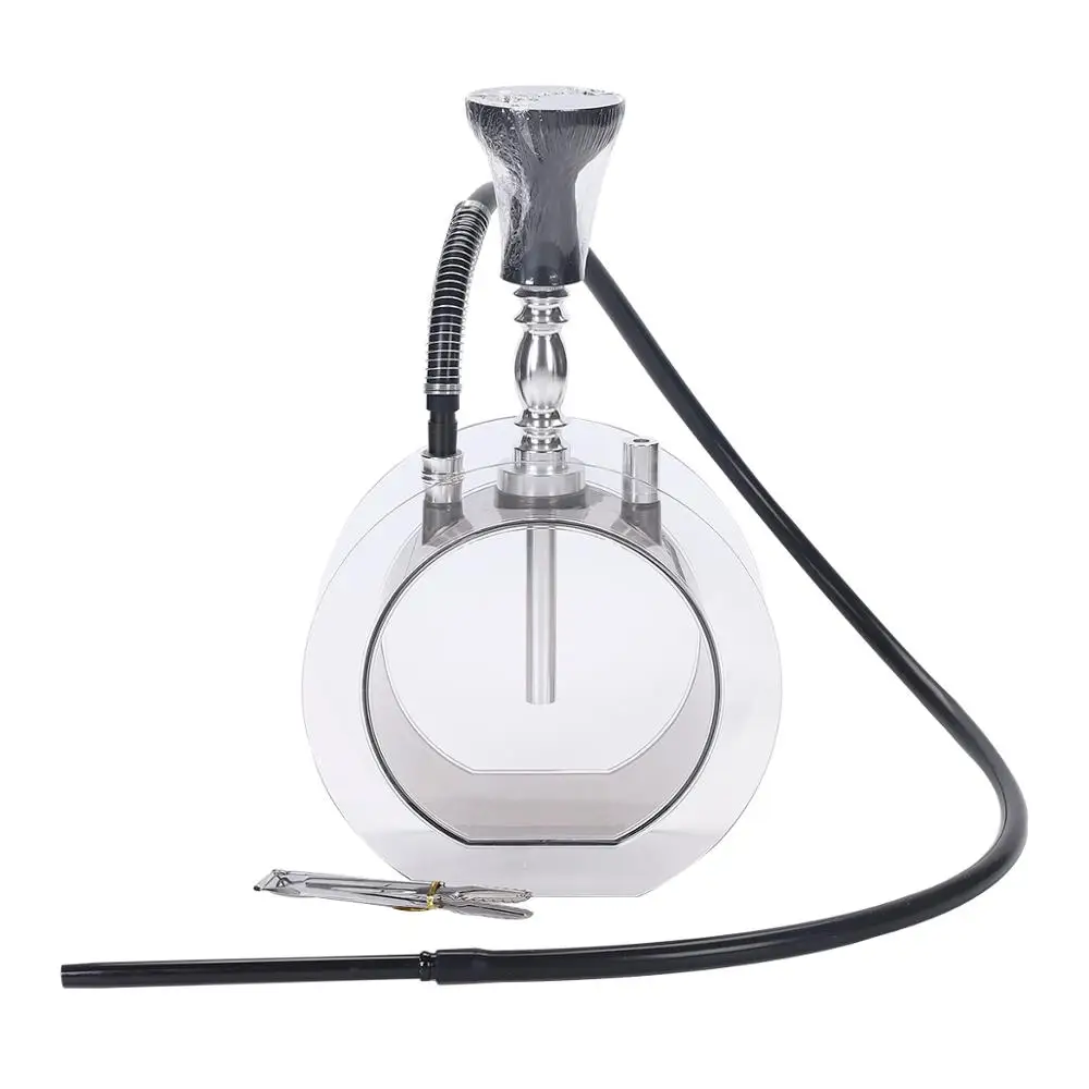 Новый Круглый акриловый кальян набор водная трубка с Sheesha силиконовая чаша шланг