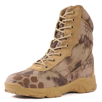 Botas Militares de combate de talla grande con diseño de camuflaje de Pitón, Botas de ejército, Botas de tobillo para Hombre, Botas tácticas de Sepatu, Botas Militares para Hombre