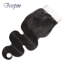 Aliexpress - Deepin Hair Body Wave 4×4 Lace Closure Free/Middle/Three Part 8-22 Inches Non-Remy Peruvian Human Hair For Women Natural Color