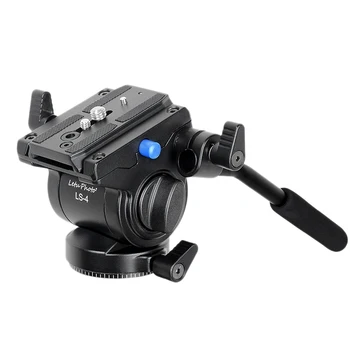 

XILETU LS-4 Handgrip Video Photography Fluid Drag Hydraulic Tripod Head and Quick Release Plate for Manfrotto