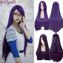 AILIADE многоцветный 100 см длинные прямые с челкой парик косплей термостойкие синтетические волосы парик аниме мультфильм косплей парики