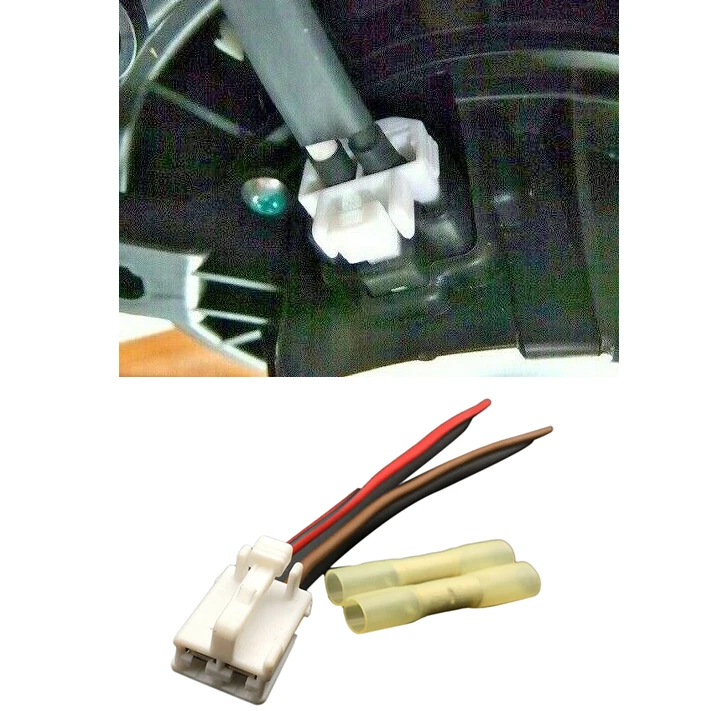 Blower Motor Connector with Heat Shrinks Harness fit for 2005-2016 Toyota Tacoma# 82998-12380 90980-10916 Lead Length 6 inch 12ga Repair Wire 