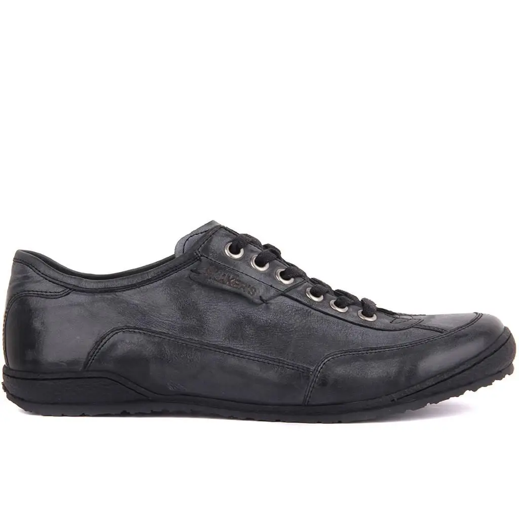 

Sail-Lakers Black Leather Men 'S Casual Shoes