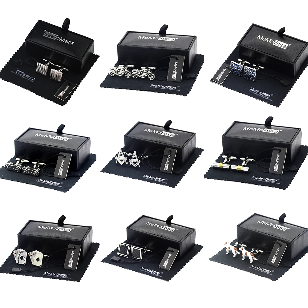 MeMolissa Cufflinks Luxury Frosted Square Classical Design Cufflinks