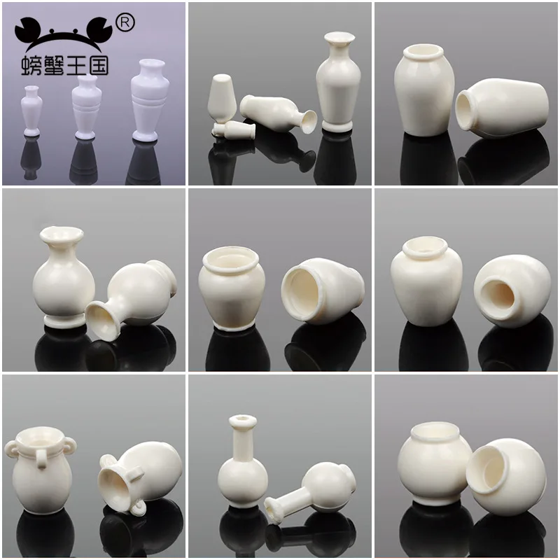  Jiangsu Architecture Sand Table Material Landscape Background Model White Mini Vase Model Multi--