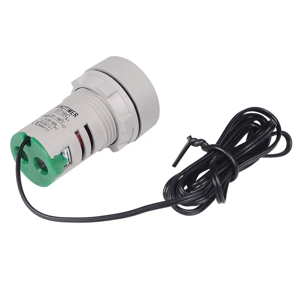 ST16C 22mm Round LED Digital Display Thermometer Temperature Meter Tester Indicator Signal Light-20-120 Celsius