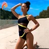 Andzhelika Sexy One Shoulder One Piece Swimsuit 2022 New Off Shoulder Mesh Patchwork Swimwear Bodysuit Bathing Suit Monokini ► Photo 2/6