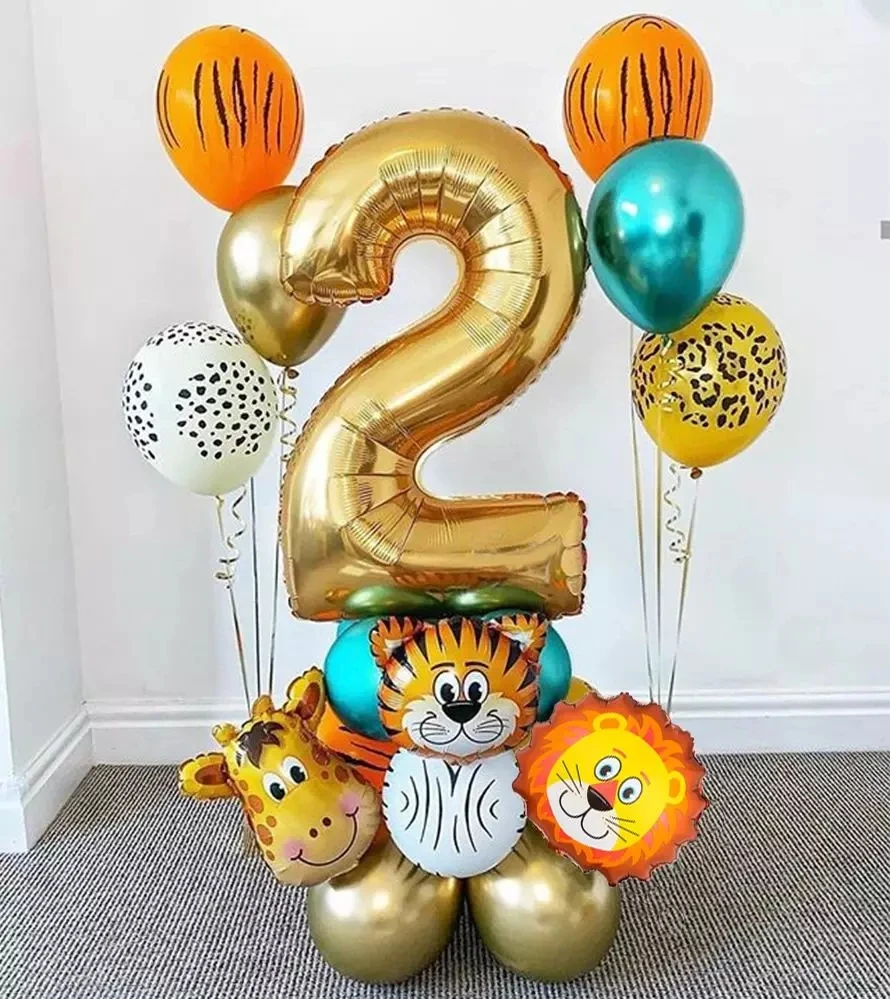 Ensemble De Ballons Avec Animaux De La Jungle 18 Pieces 32 Pouces Theme Safari Pour Enfants De 1 2 3 4 5 6 7 8 9 Ans Decoration De Fete D Anniversaire Ballons Et Accessoires Aliexpress