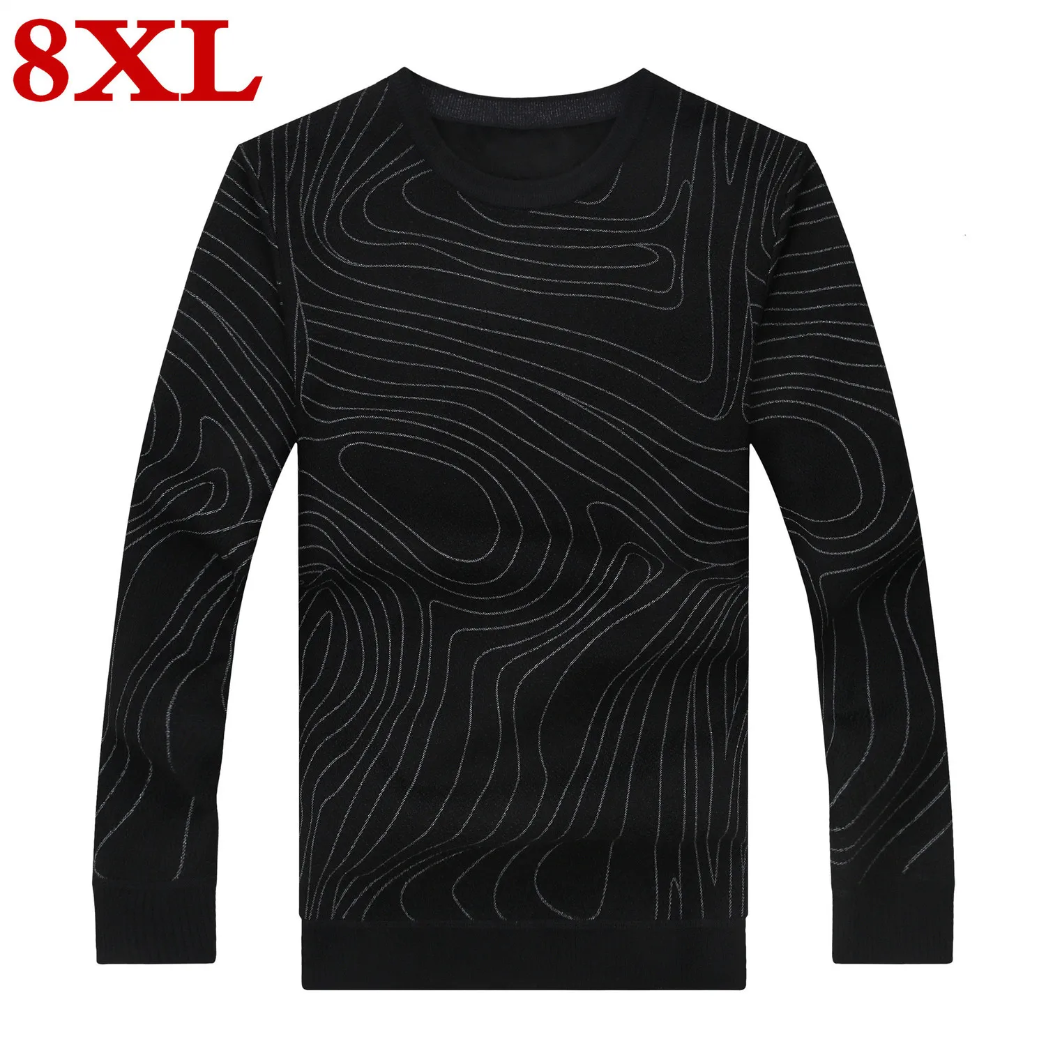 8XL 7XL 6XL 5XL размера плюс осенне зимний свитер мужской осенний модный брендовый
