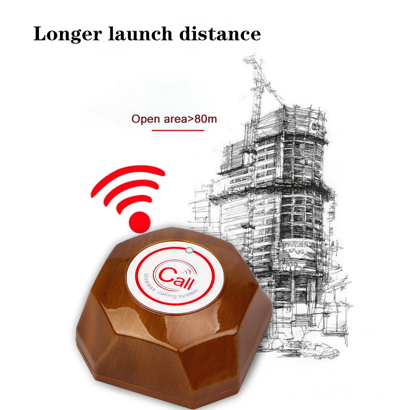 Botões do Transmissor para o Restaurante Sistema de Atendimento ao Cliente Pces Retekess Chamada Pager 433mhz Chamando Hotel Fábrica Clínica 10 T133 - Imagem 4