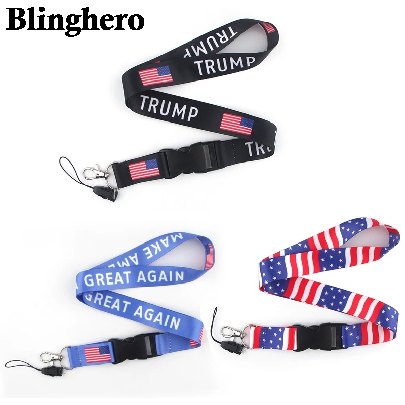 

CA372 TRUMP Lanyard Detachable Key Chain Neck Strap for Keys ID Card Mobile Phone Lanyards Make America great again Lanyard 1pcs