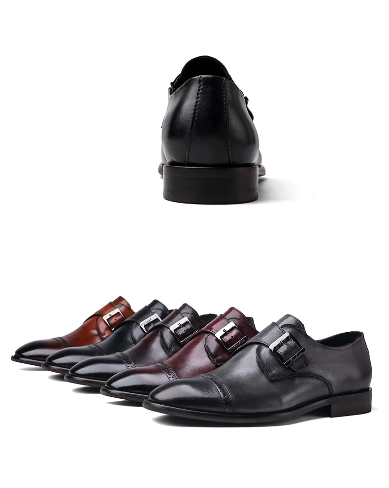 Обувь из натуральной кожи наивысшего качества в европейском стиле; Мужские модельные туфли; кожаная обувь ручной работы; мужские оксфорды с пряжкой на ремешке; деловая обувь
