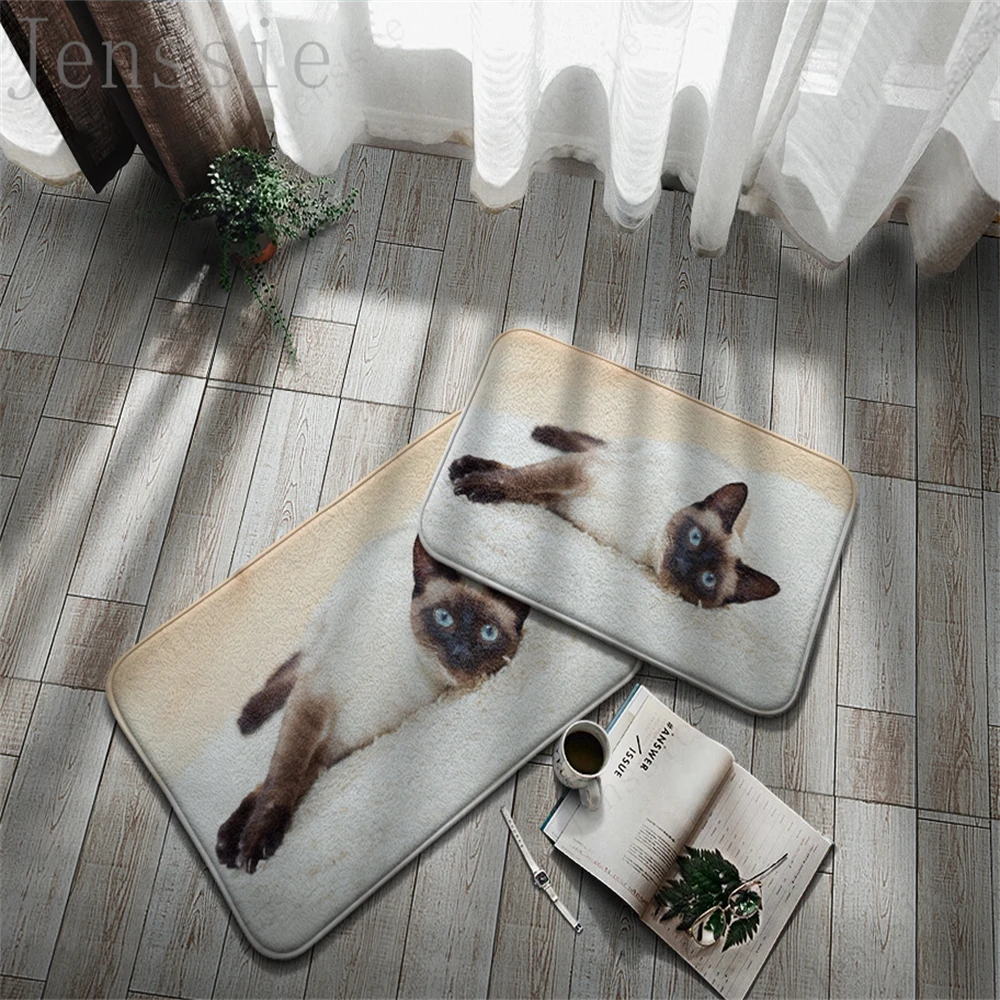 Anti-Skit Doormats Animals Soft Carpet Cat Pet 3D Printing Cute Floor Mat For Home Entrance Porch Kitchen Bedroom Decoration Rug Anti-Skit Doormats Animals Soft Carpet Cat Pet 3D Printing Cute Floor Mat For Home Entrance Porch Kitchen Bedroom Decoration Rug