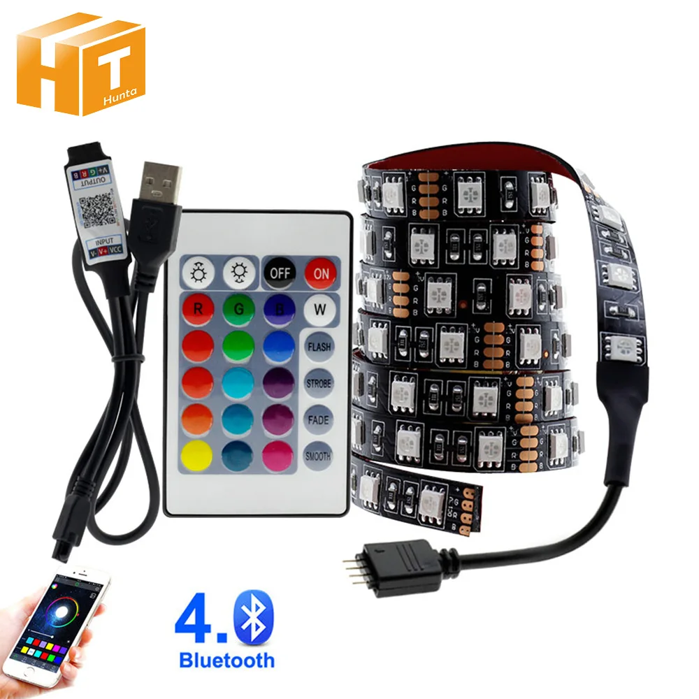Светодиодная лента USB 5050 RGB Изменяемая светодиодная подсветка для ТВ 50 см 1 м 2 3 4 5