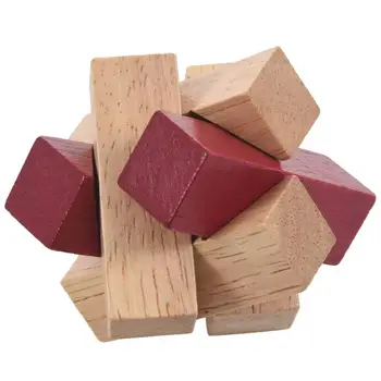 

Wooden Unlock Ring Lock Wood Knot Locks Logic Puzzle Burr Puzzles Brain Teaser Intellectual Assembly Toy