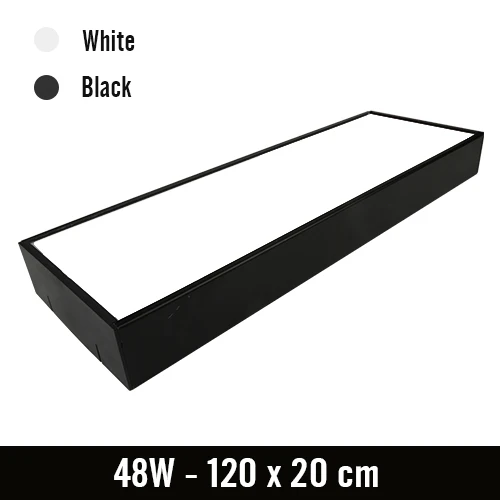 120x20cm 48W Современный светодиодный потолочный светильник, светильник, светильник для гостиной, офиса, поверхностного монтажа, спальни, 220 В, 110 В, панель дистанционного управления - Цвет корпуса: 120x20cm 48W