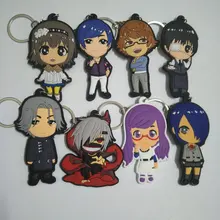 Япония Аниме Токийский вурдалак брелок для ключей Kaneki Ken мягкие резиновые аксессуары Подвеска для сумки
